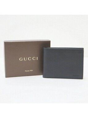 Gucci Bifold Compact Wallet Black Leather